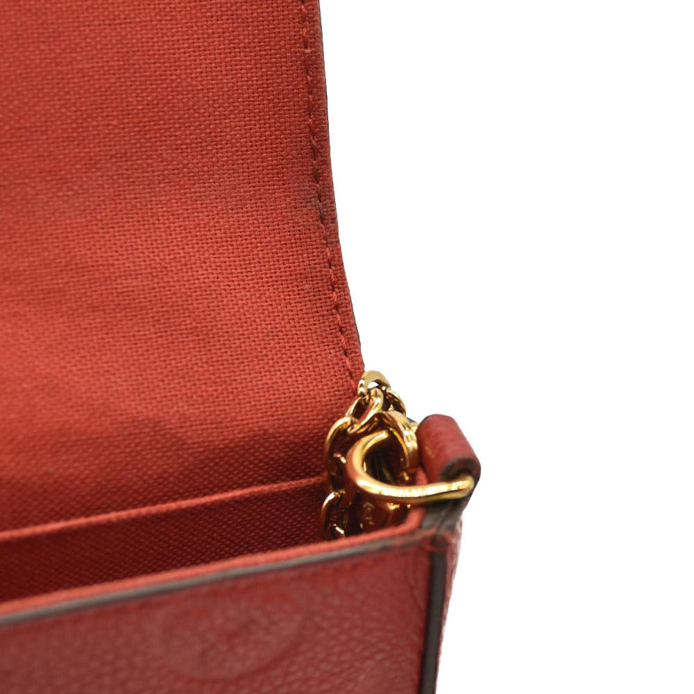 LOUIS VUITTON Empreinte Pochette Felicie Chain Wallet Cherry