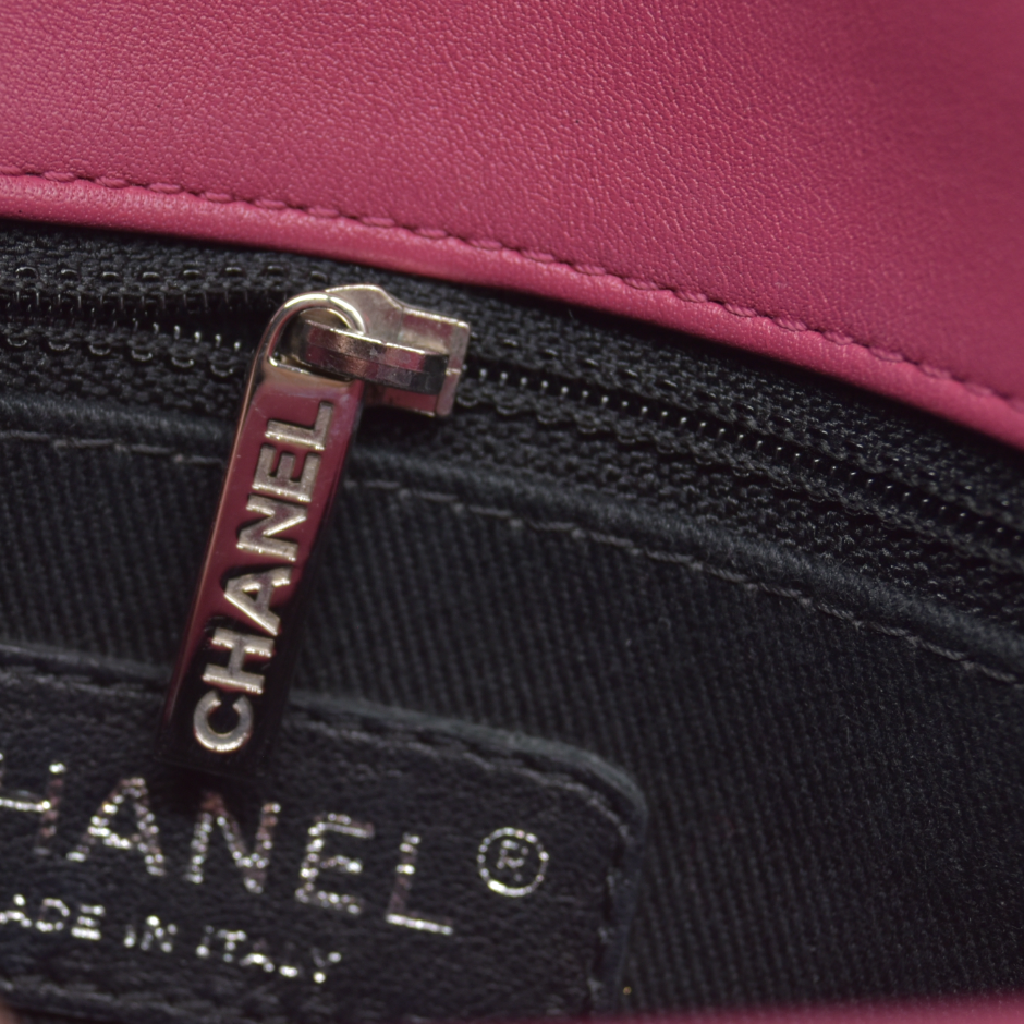 Chanel  Patent Quilted Large Coco Shine Flap Pink