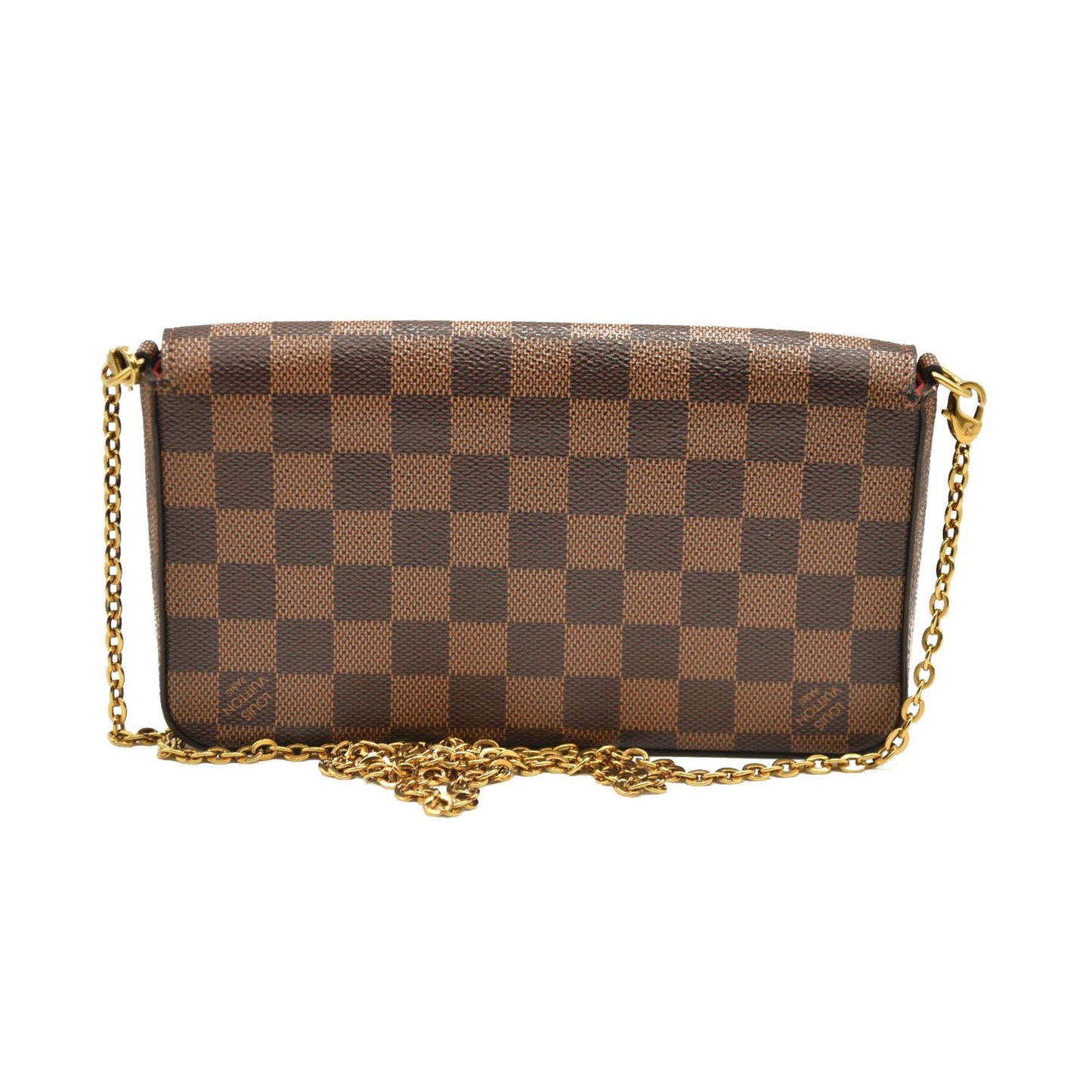 Louis Vuitton Damier Ebene Pochette Felicie Chain Wallet SF2168