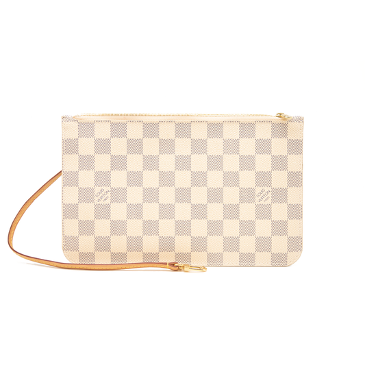 2019 LOUIS VUITTON Damier Azur Neverfull MM GM Pochette MS1199