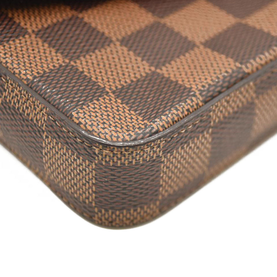 Louis Vuitton Damier Ebene Pochette Felicie Chain Wallet SF2168