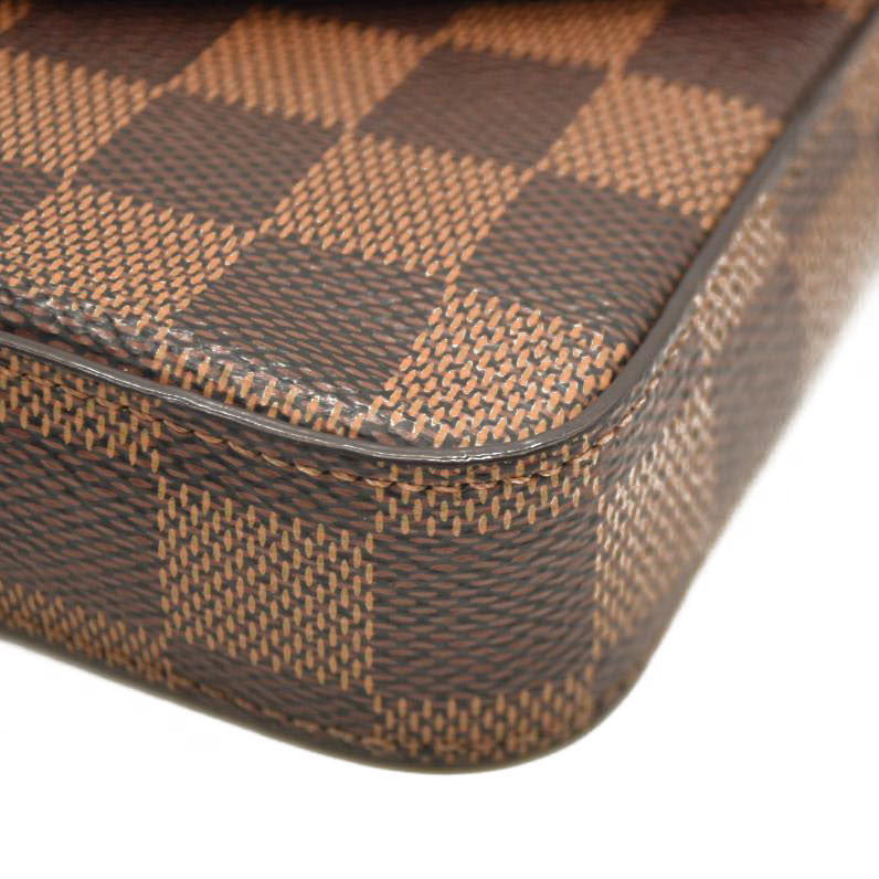 Louis Vuitton Damier Ebene Pochette Felicie Chain Wallet SF2168