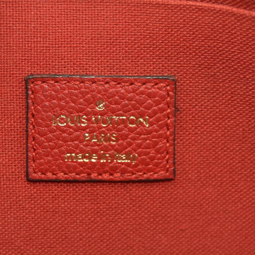 LOUIS VUITTON Empreinte Pochette Felicie Chain Wallet Cherry