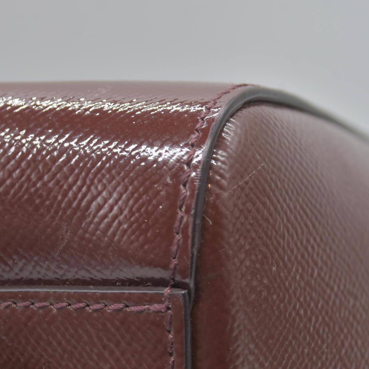 $2750 Givenchy Medium Antigona Satchel in Brown Glazed Patent Leather with Silver Hardware