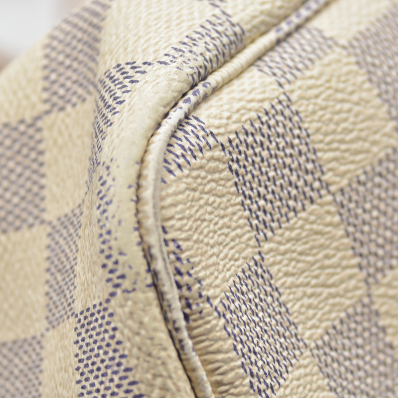 $2240 Louis Vuitton FL2156 2016 Damier Azur Rose Ballerine Neverfull GM