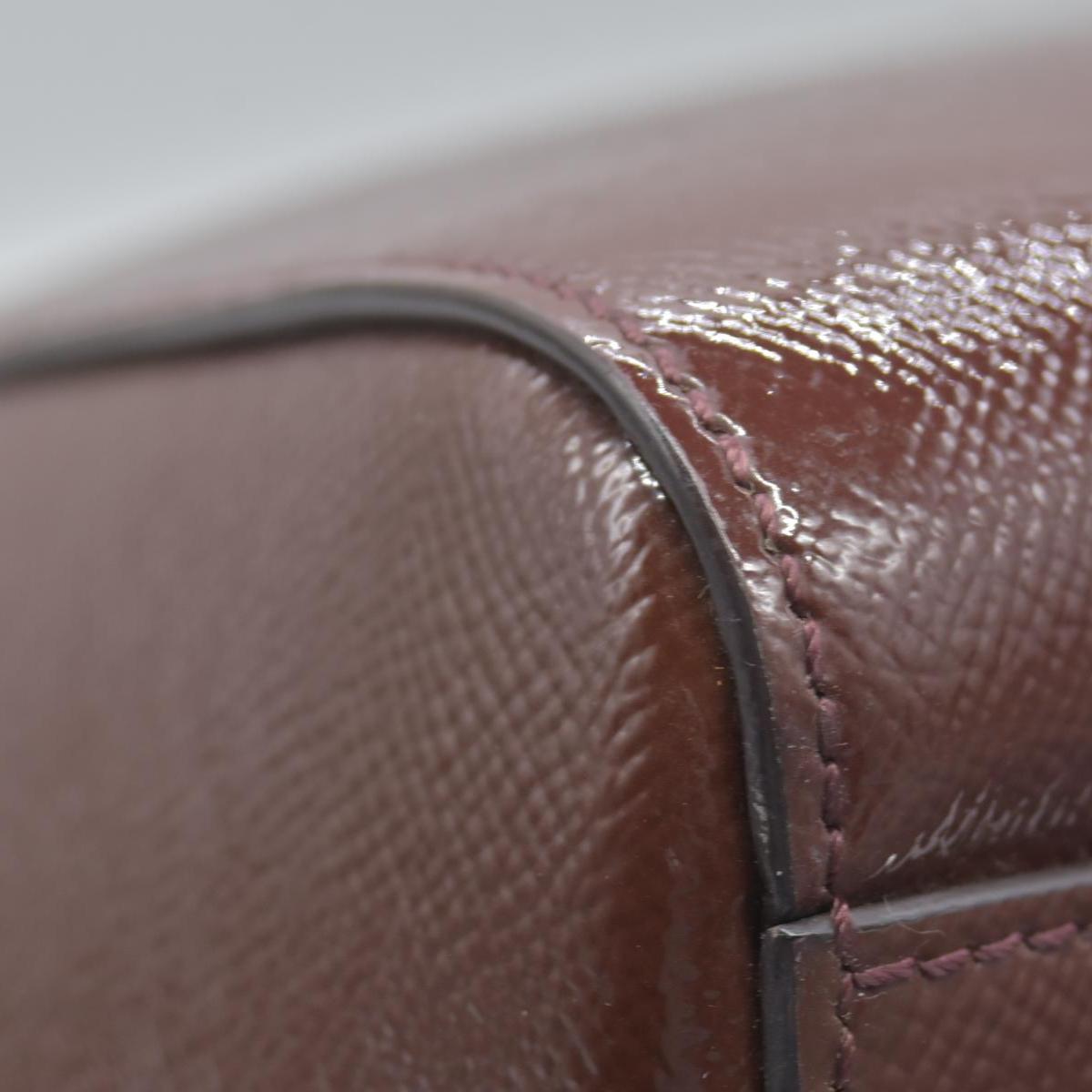 $2750 Givenchy Medium Antigona Satchel in Brown Glazed Patent Leather with Silver Hardware