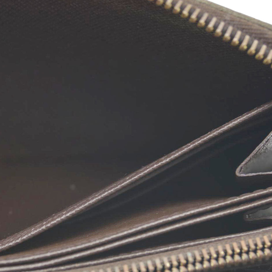 Louis Vuitton Damier Zippy Zip Around Long Wallet Purse Brown CA1099