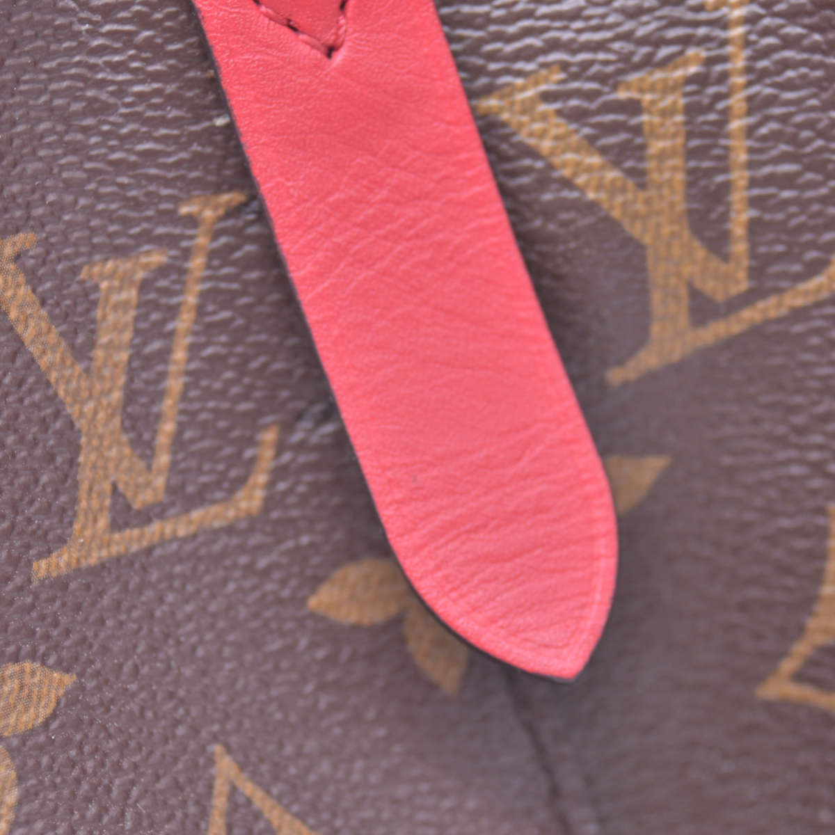 $2370 2018 USA LOUIS VUITTON Monogram Neonoe MM Bucket Bag Red CONSIGNMENT 10021439 SD4118