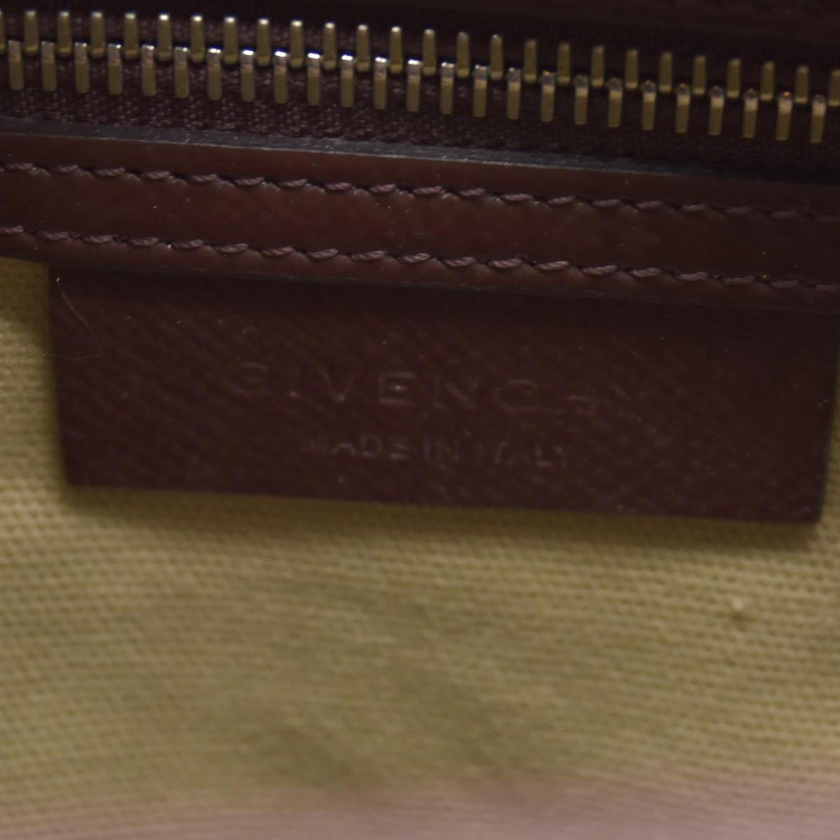 $2750 Givenchy Medium Antigona Satchel in Brown Glazed Patent Leather with Silver Hardware