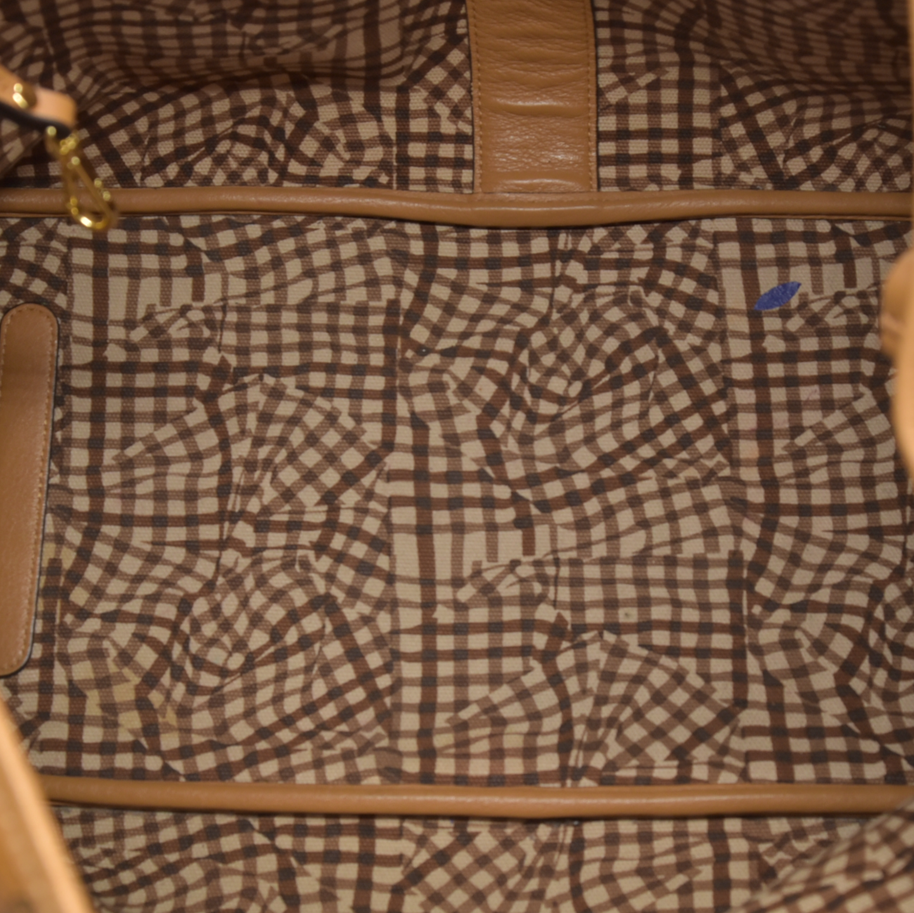 $880 MCM Visetos Large Liz Reversible Shopper Tote Cognac