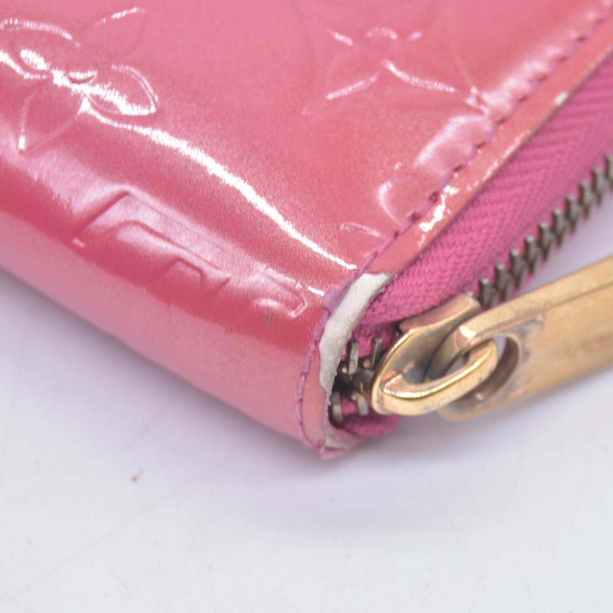 $970 2006 Louis Vuitton Vernis Zippy Wallet Rose Litchi CA0096