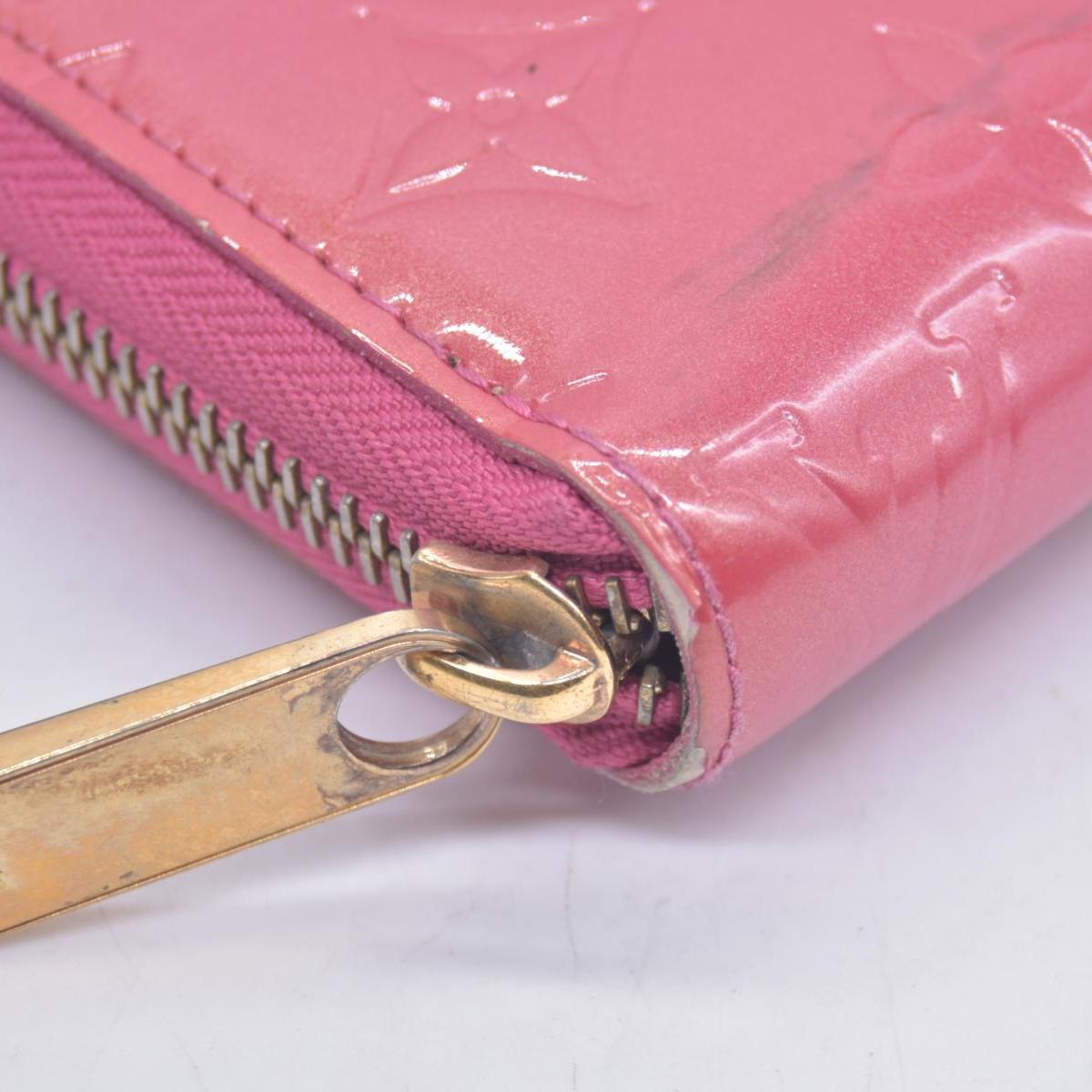 $970 2006 Louis Vuitton Vernis Zippy Wallet Rose Litchi CA0096