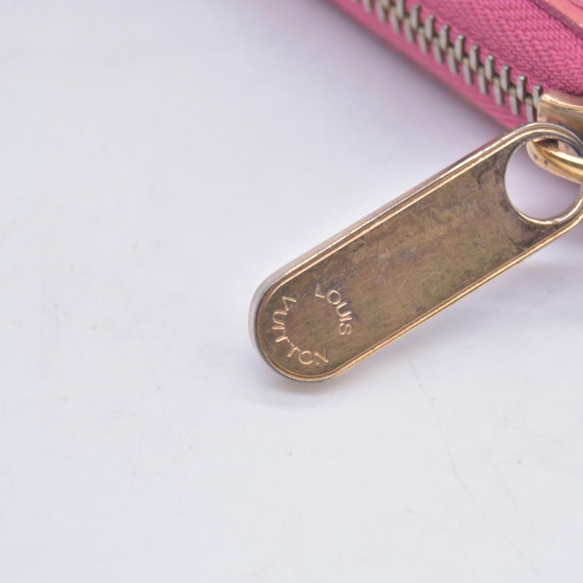 $970 2006 Louis Vuitton Vernis Zippy Wallet Rose Litchi CA0096