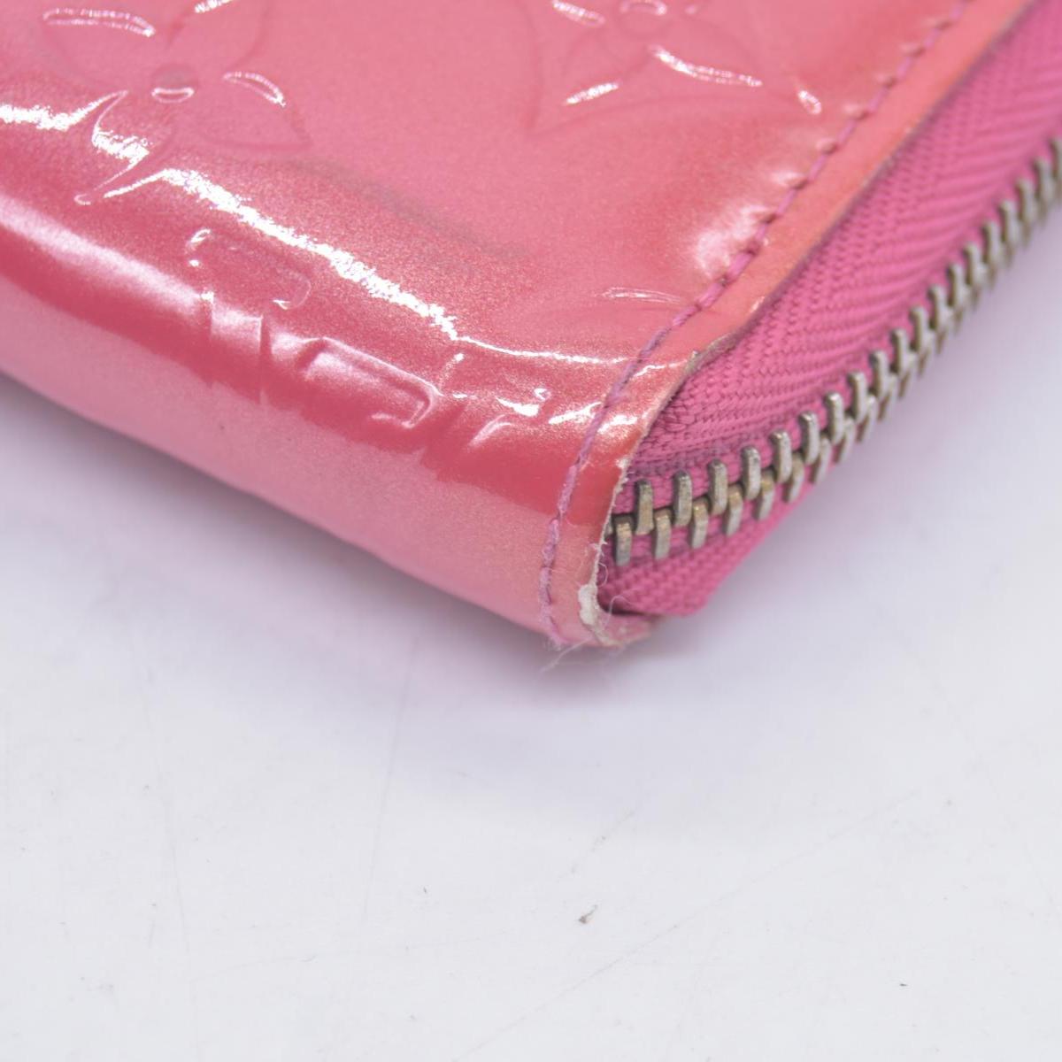 $970 2006 Louis Vuitton Vernis Zippy Wallet Rose Litchi CA0096