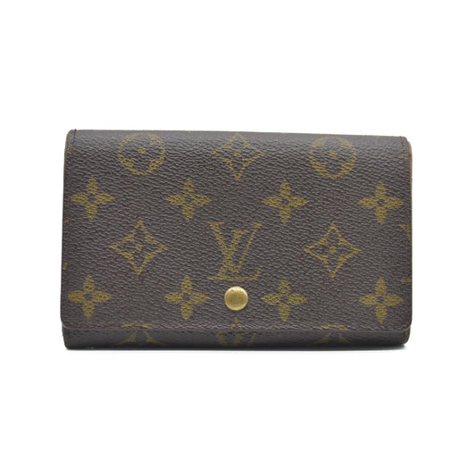 Louis Vuitton Monogram Porte Monnaie Billets Tresor Bifold Wallet Brown MI0985