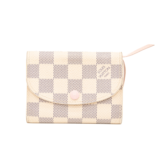 Louis Vuitton Damier Azur Rosalie Coin Purse Rose Ballerine