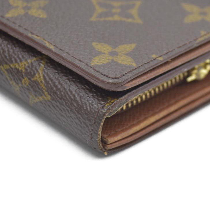 Louis Vuitton Monogram Porte Monnaie Billets Tresor Bifold Wallet Brown MI0985