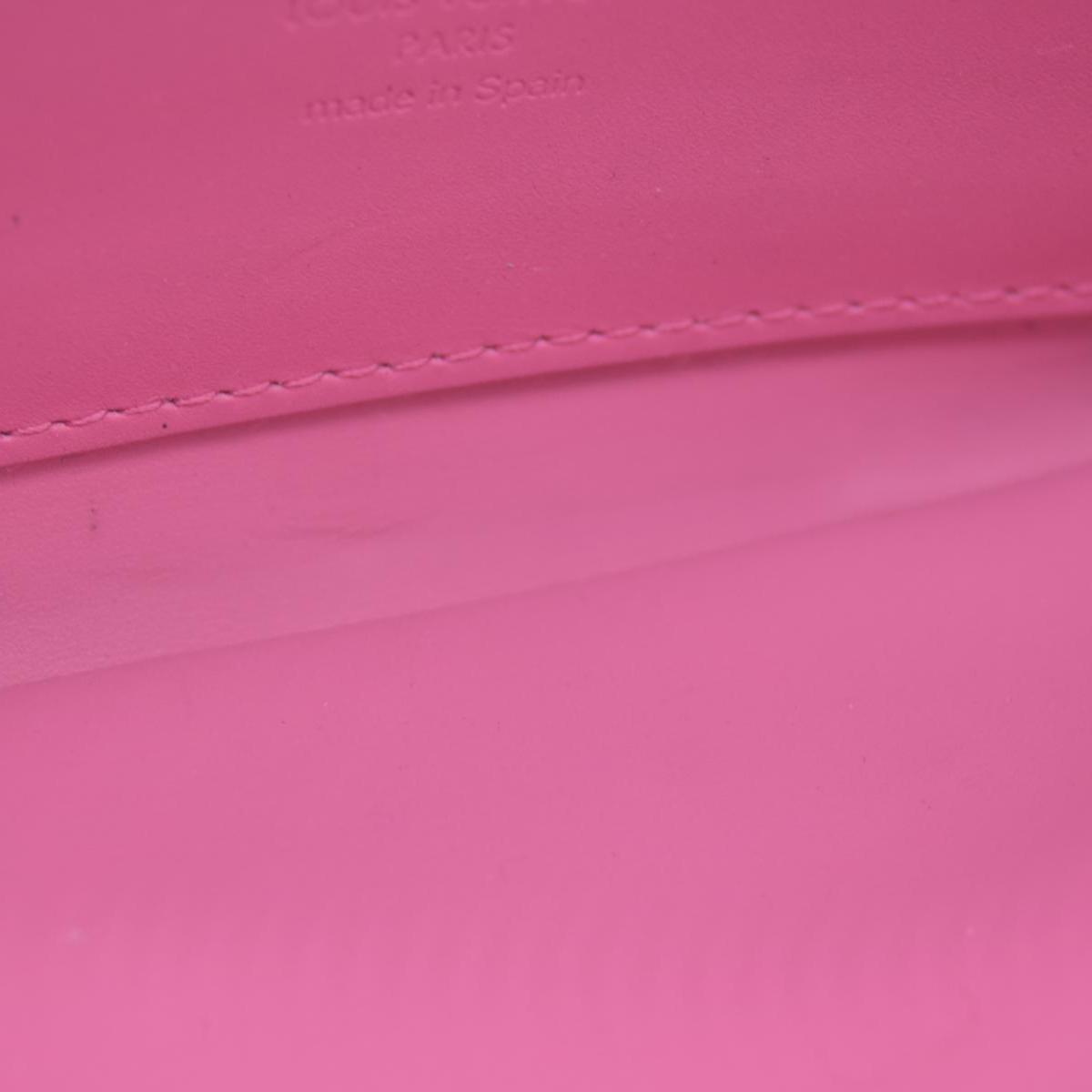$970 2006 Louis Vuitton Vernis Zippy Wallet Rose Litchi CA0096