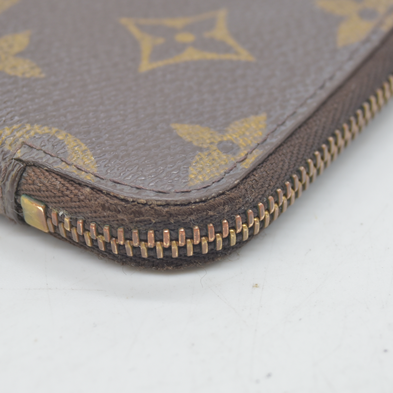 $355 1998 Louis Vuitton Monogram Canvas Zip Around Multicles 6 Key Holder  TH0978