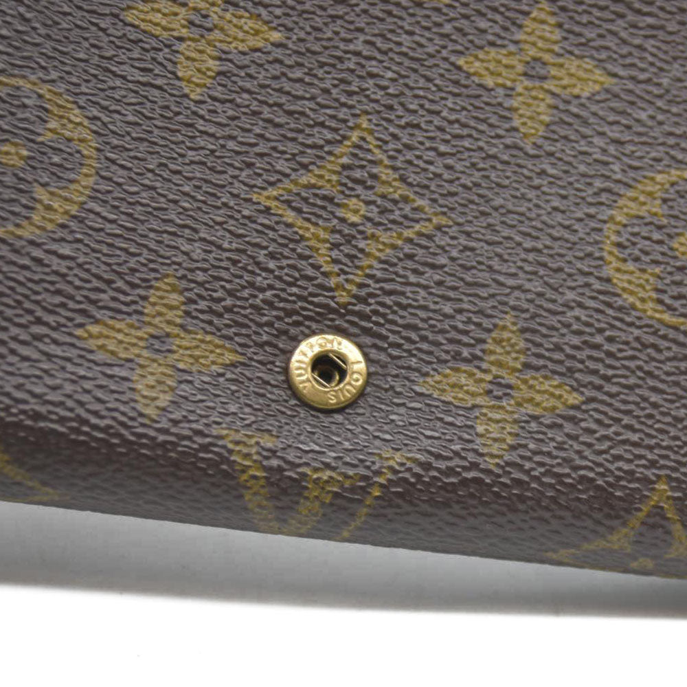 Louis Vuitton Monogram Porte Monnaie Billets Tresor Bifold Wallet Brown MI0985