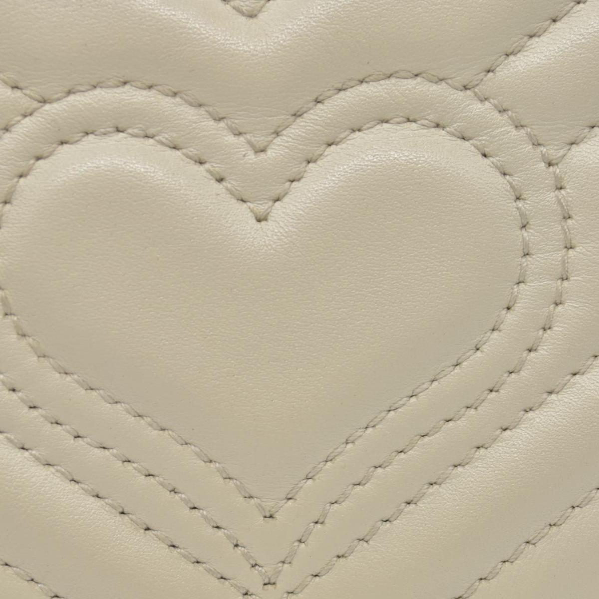 $1590 GUCCI GG Marmont Quilted Leather Super Mini Bag Cream