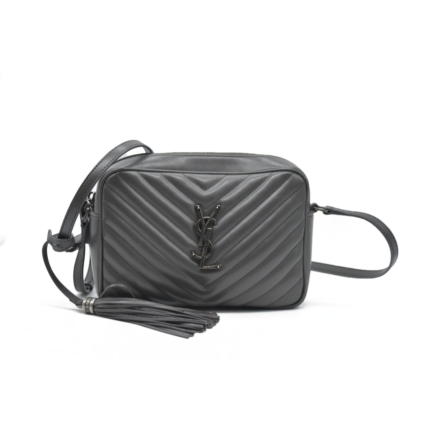 $1690 Saint Laurent Chevron Lou Camera