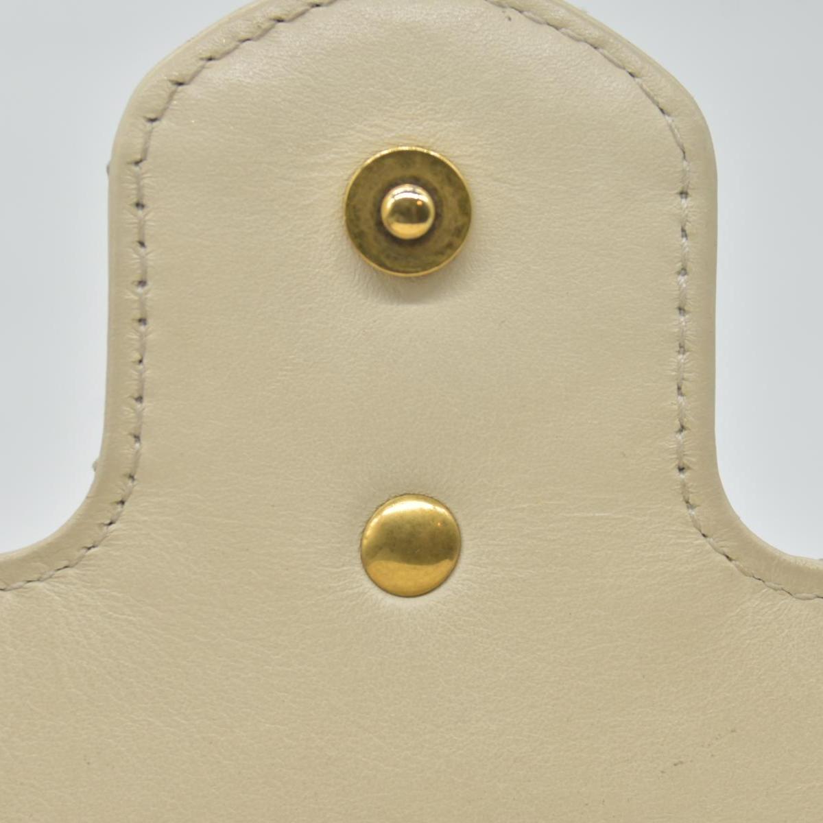 $1590 GUCCI GG Marmont Quilted Leather Super Mini Bag Cream