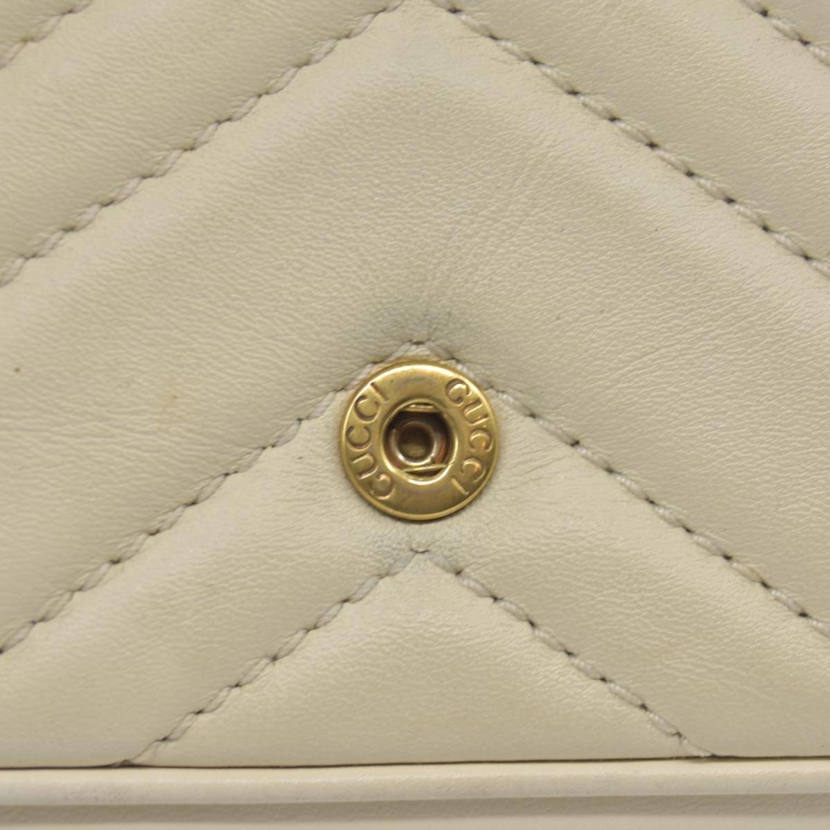 $1590 GUCCI GG Marmont Quilted Leather Super Mini Bag Cream