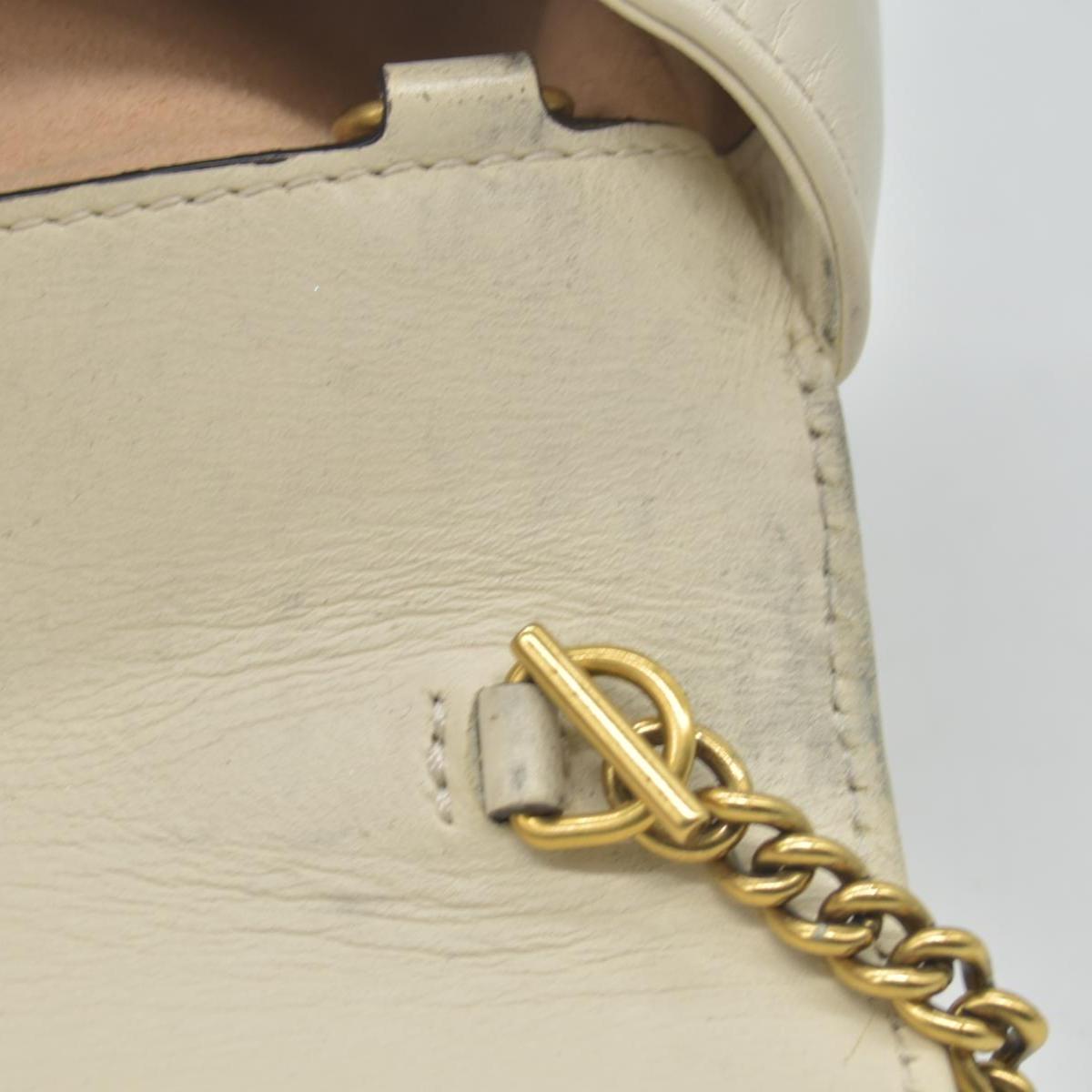 $1590 GUCCI GG Marmont Quilted Leather Super Mini Bag Cream