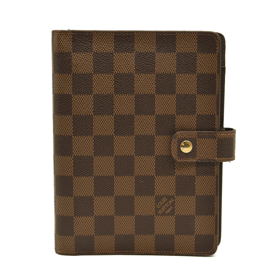 2012 Louis Vuitton  Damier Ebene Medium Ring Agenda Cover SP4182