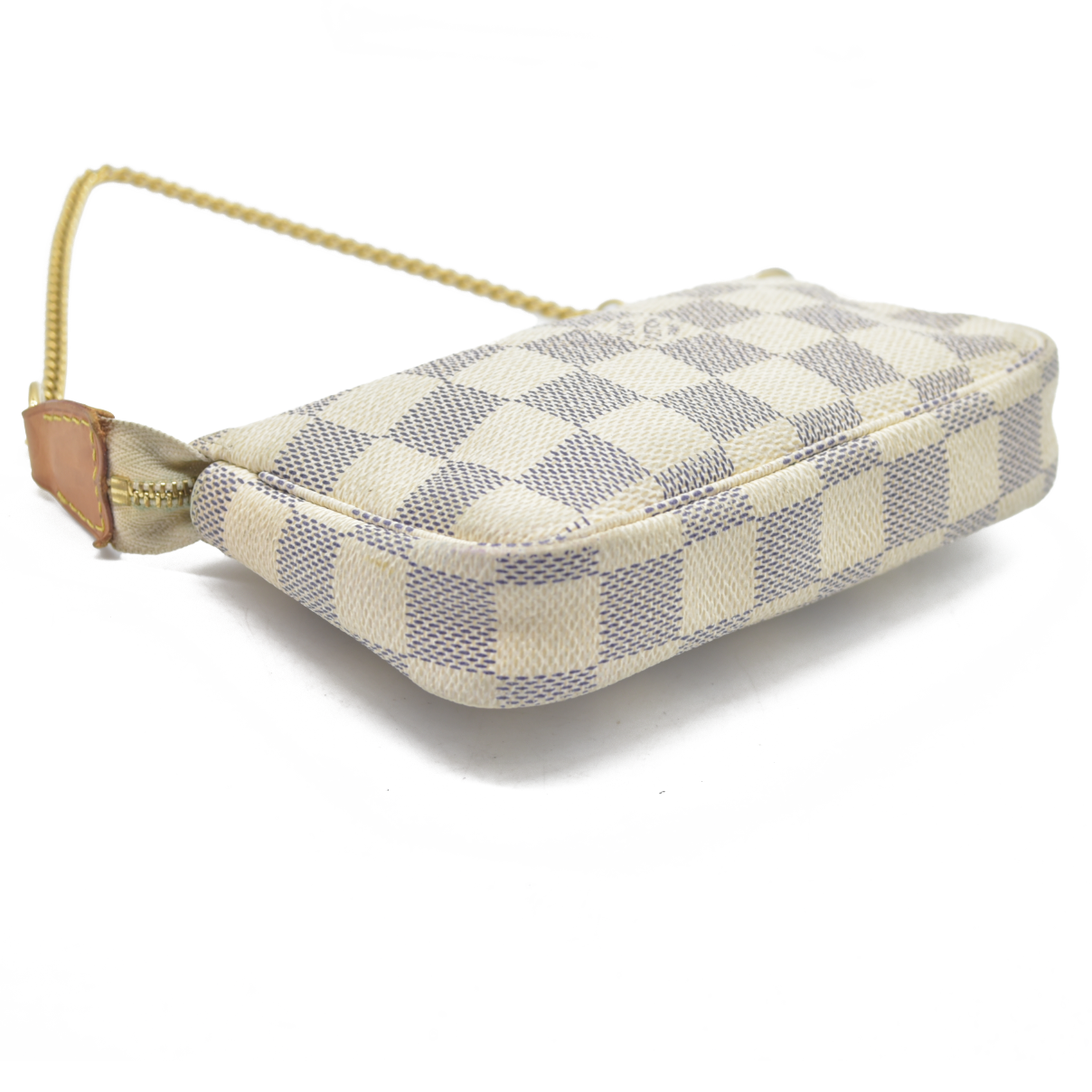 Louis Vuitton Damier Azur Mini Pochette Accessories Pouch Bag FL1026