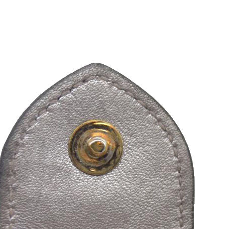 GUCCI Ssima Heart GG Logo Leather Long Bifold Wallet Gray