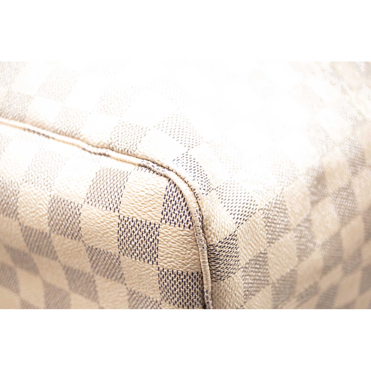 USED Louis Vuitton Neverfull Neo Mm White Damier Azur Canvas Tote