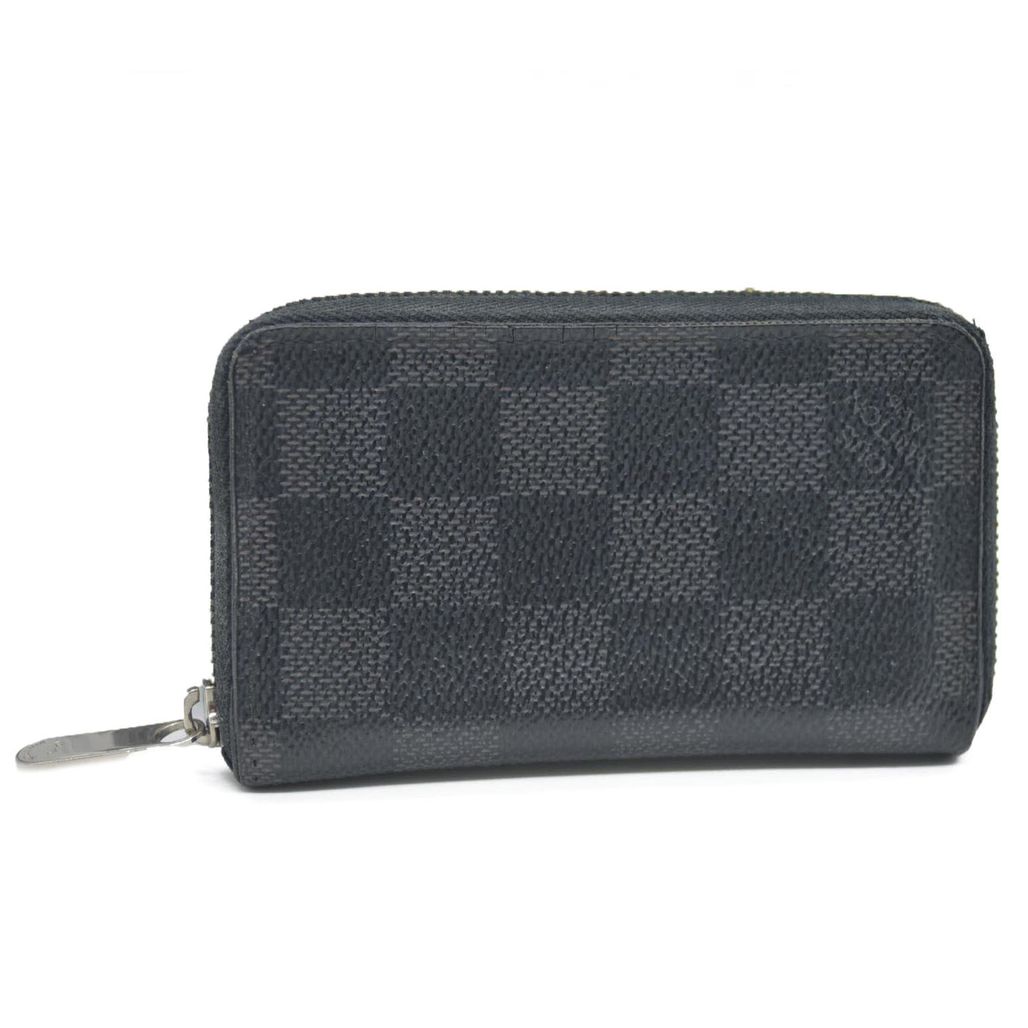 Louis Vuitton Damier Graphite Zippy Zip Coin Purse Wallet Black MI4182