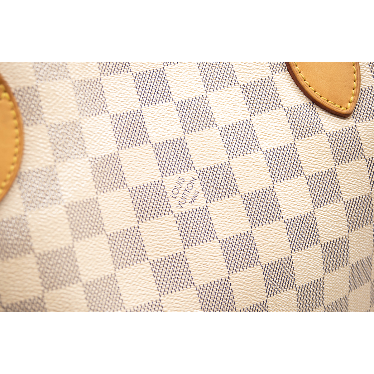 USED Louis Vuitton Neverfull Neo Mm White Damier Azur Canvas Tote