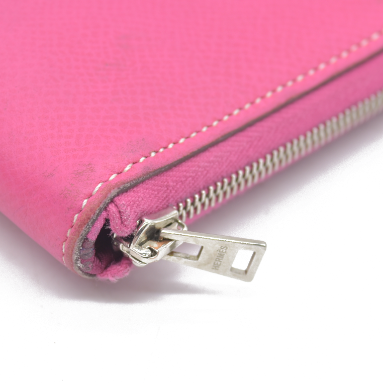 $1375 Hermes Azap Long Silk In Zip Around Zippy Long Wallet