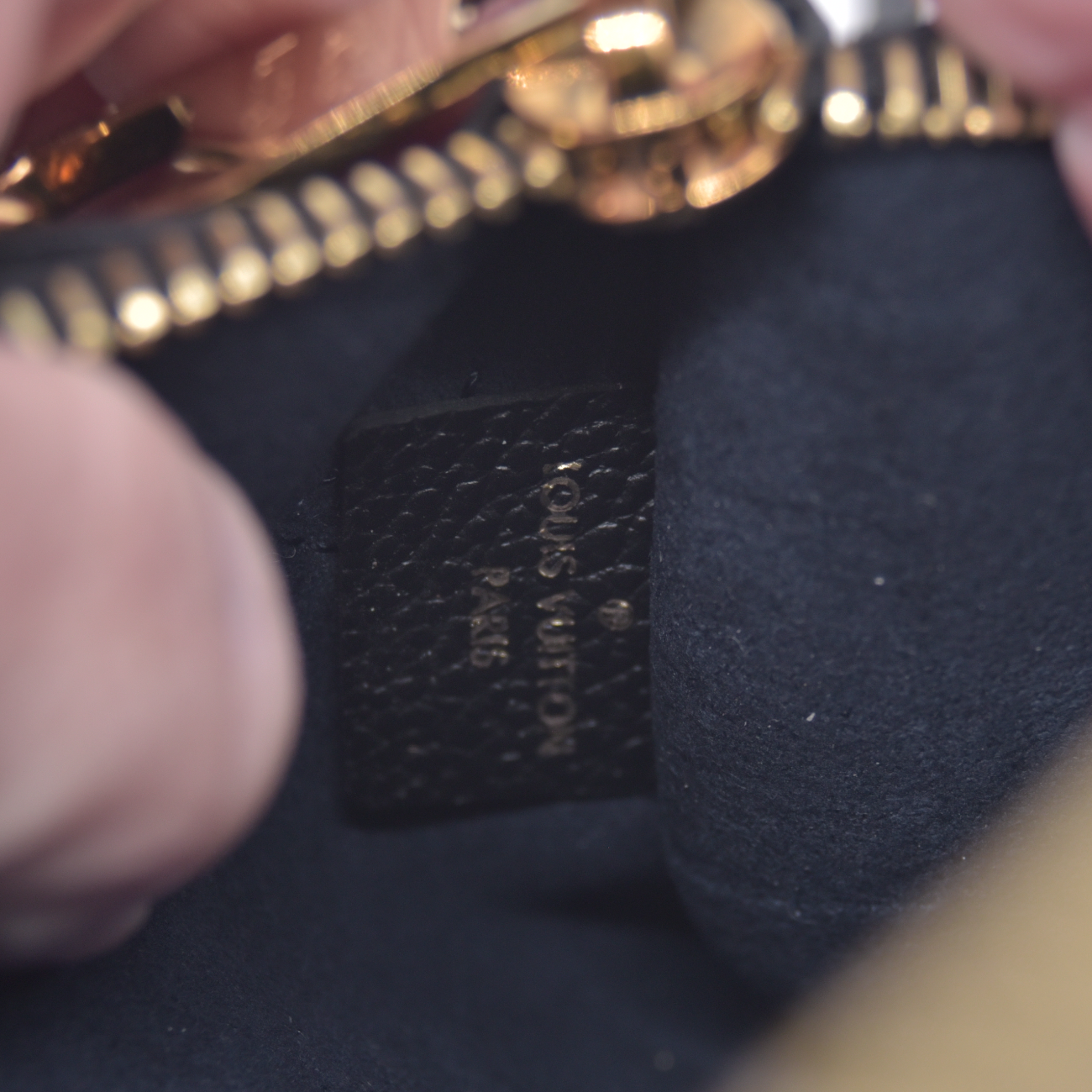Louis Vuitton Black Empreinte Giant Neverfull Pouch RFID