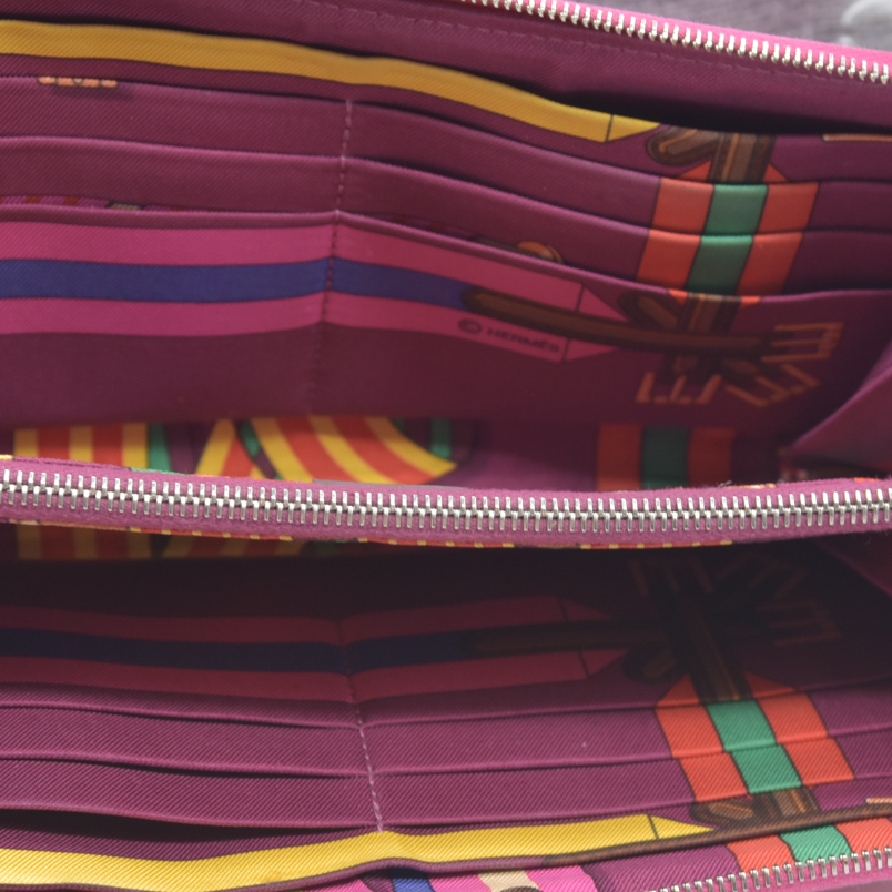 $1375 Hermes Azap Long Silk In Zip Around Zippy Long Wallet