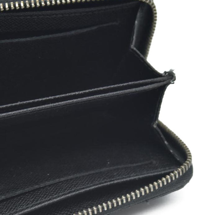 Louis Vuitton Damier Graphite Zippy Zip Coin Purse Wallet Black MI4182