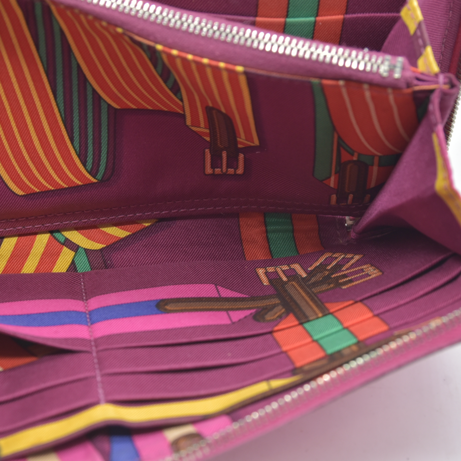 $1375 Hermes Azap Long Silk In Zip Around Zippy Long Wallet