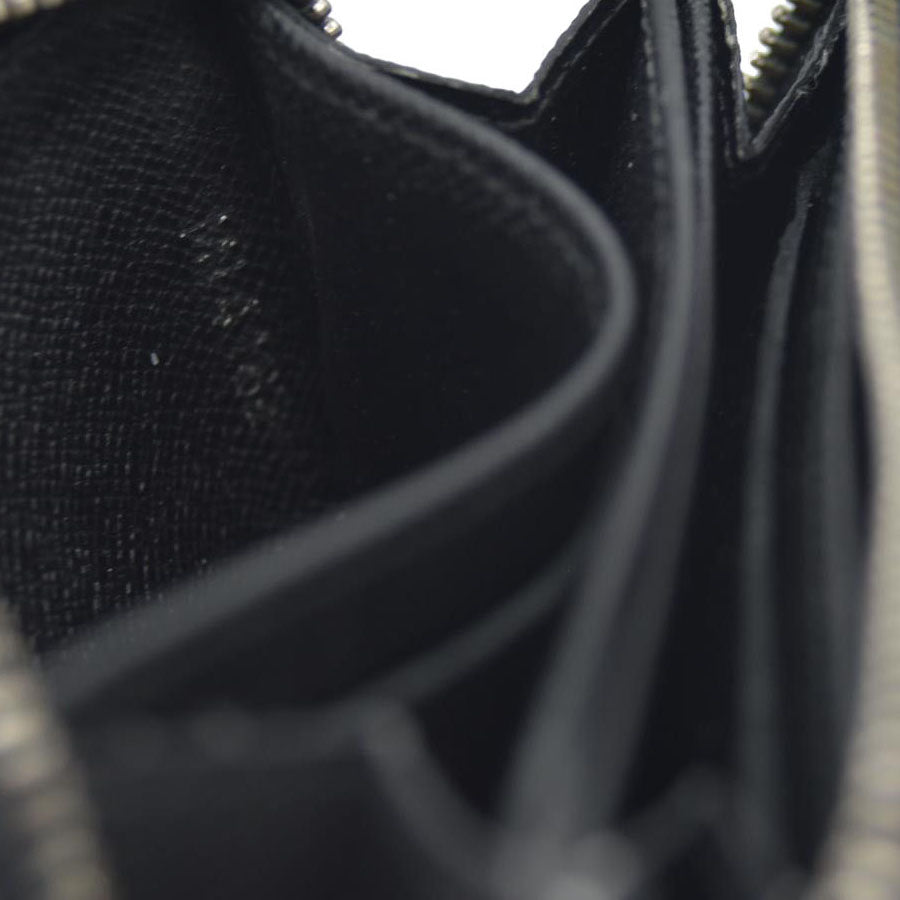 Louis Vuitton Damier Graphite Zippy Zip Coin Purse Wallet Black MI4182