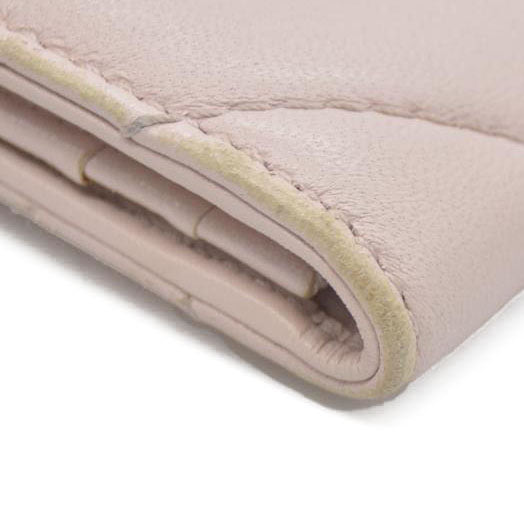 Salvatore Ferragamo Vara Ribbon Quilted Leather Bifold Wallet Pink