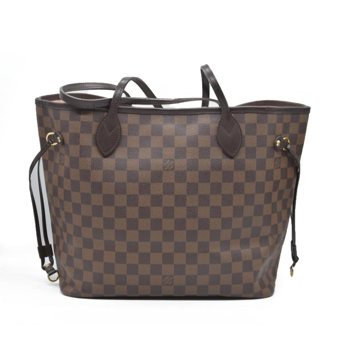 $2170 Louis Vuitton  Damier Ebene Neo Neverfull MM Rose Ballerine AR513