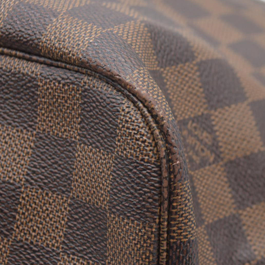 $2170 Louis Vuitton  Damier Ebene Neo Neverfull MM Rose Ballerine