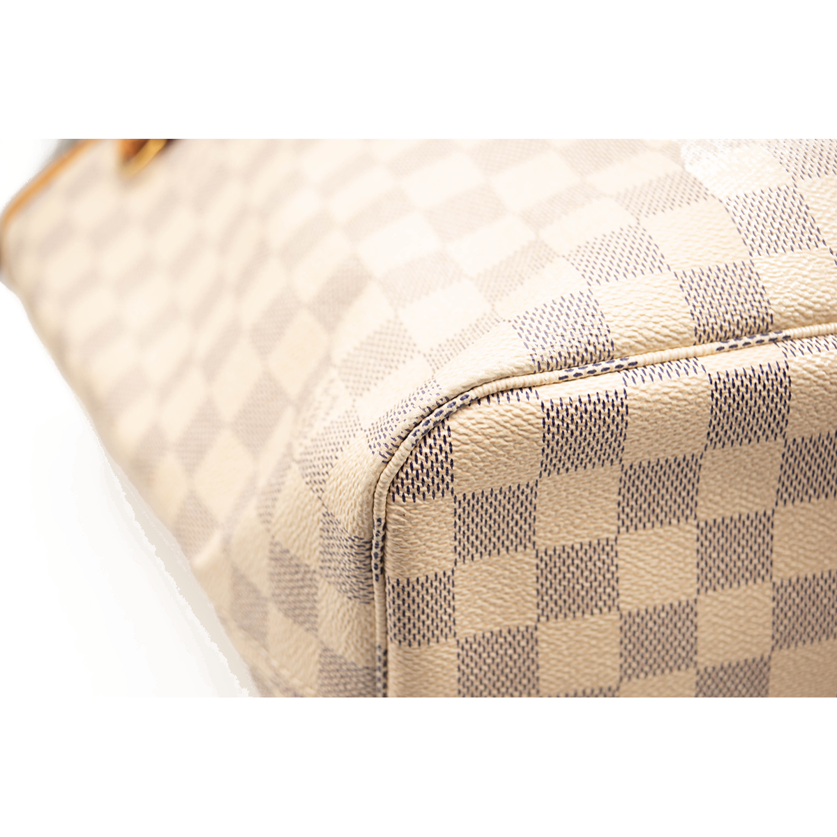 2019 USED Louis Vuitton Neverfull Neo Mm White Damier Azur Canvas Tote AR1169