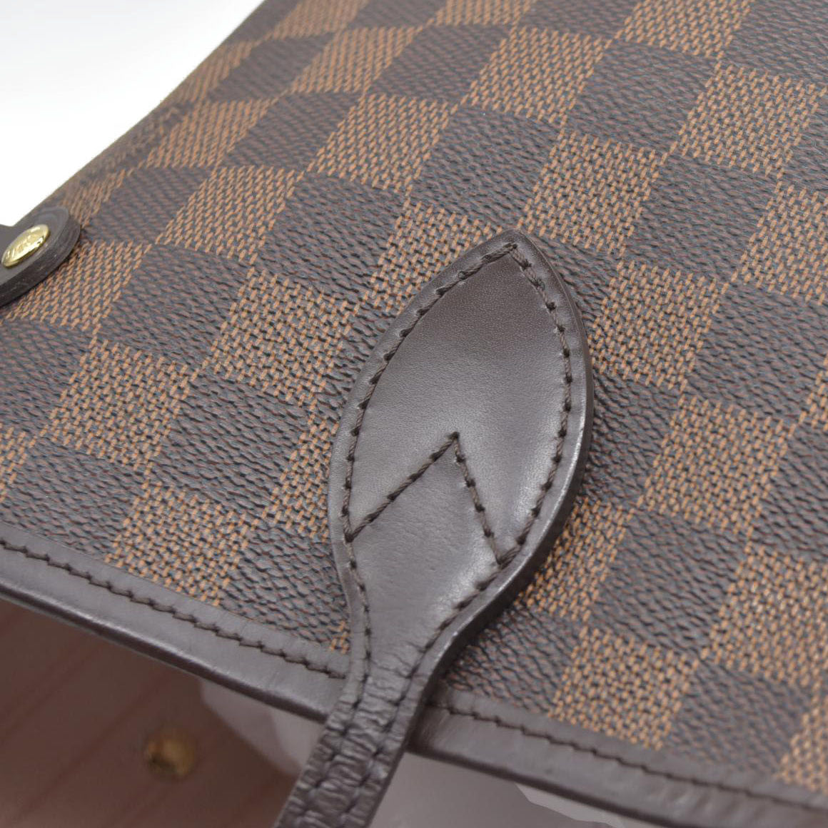 $2170 Louis Vuitton  Damier Ebene Neo Neverfull MM Rose Ballerine