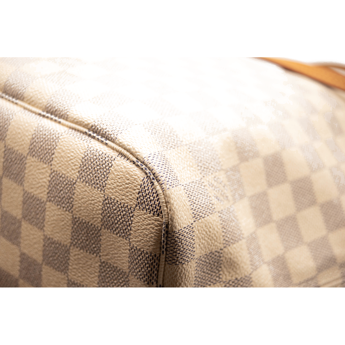 2019 USED Louis Vuitton Neverfull Neo Mm White Damier Azur Canvas Tote AR1169