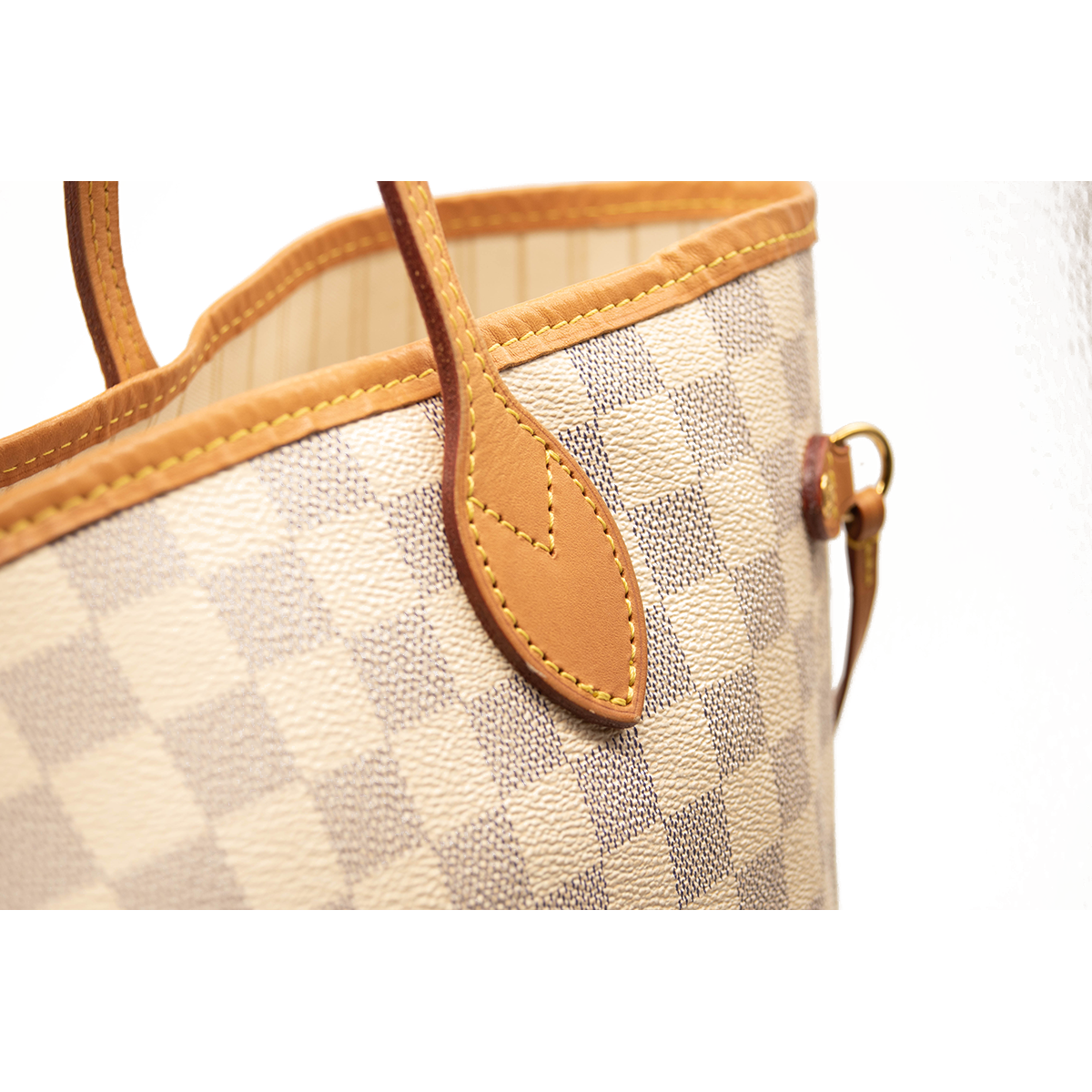 2019 USED Louis Vuitton Neverfull Neo Mm White Damier Azur Canvas Tote AR1169