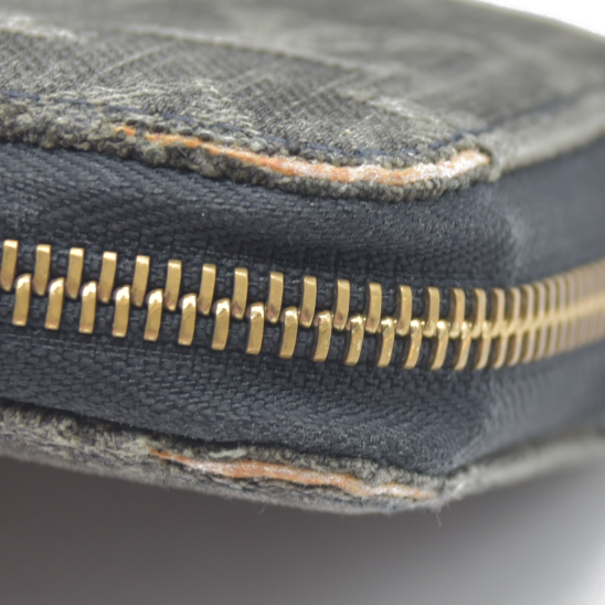 $1060 2008 LOUIS VUITTON Monogram Denim Zippy Round Zipper Long Wallet CA0078