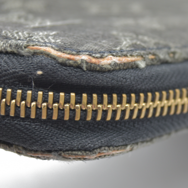 $1060 2008 LOUIS VUITTON Monogram Denim Zippy Round Zipper Long Wallet CA0078